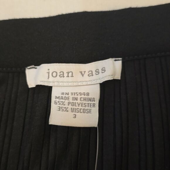 Joan Vass Pleated Knee-Length Black Skirt NWT size 3= 16 - Picture 6 of 10